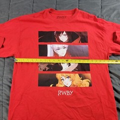 RWBY Ruby Mens Large Red T-Shirt Tee Long Sleeve Anime By Rooster Teeth