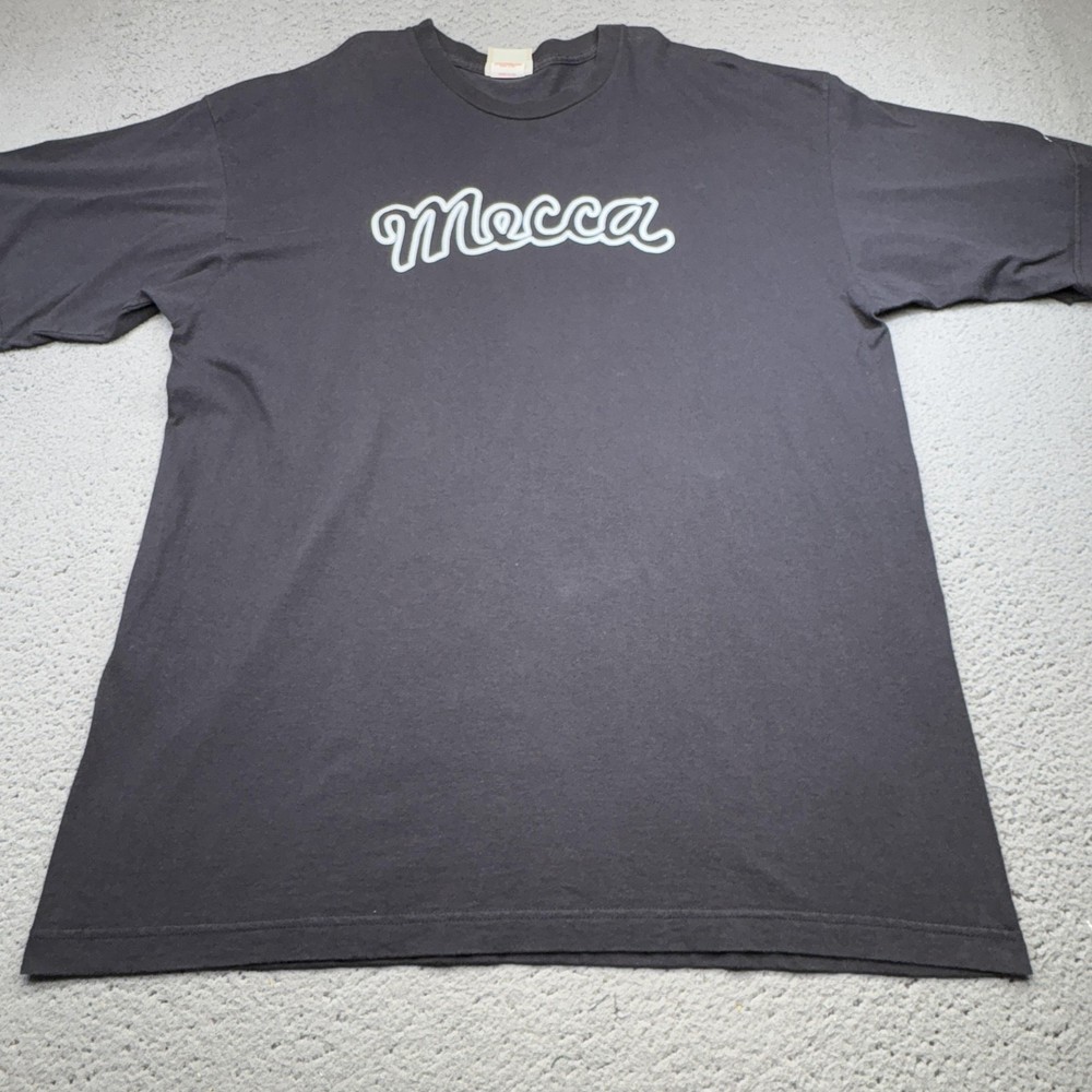 Vintage Mecca Shirt Mens 2XL Black Logo Graphic Made USA Streetwear Hip Hop 90s