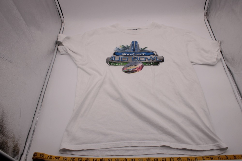 Bud Light Bud Bowl Miami South Florida 2010 Football T Shirt XL R1B6