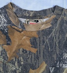 Vintage Camo Shirt Mens L Mossy Oak Break Up All Over Deer Hunting Long Sleeve