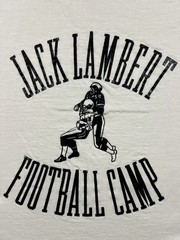 Jack Lambert Football Camp Men’s White Ringer T-Shirt Size L Vintage 70s 80s