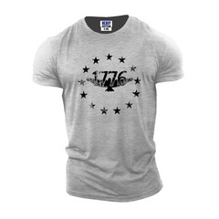 Men’s American 1776 Round Eagle Happy Independence Day T-Shirt USA New Gift Tee