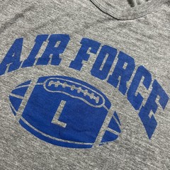 Air Force Football Shirt Mens Large Gray Graphic Tee T-Shirt Military 70s