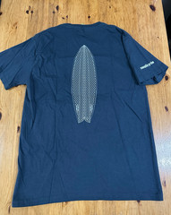 Econscious Organic Cotton T-Shirt Surfboard Back Print Blue size Medium