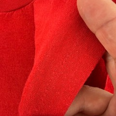 Vintage Blank T Shirt 1990s JERZEES Blank Red Cotton Polyester Blend Adult LARGE