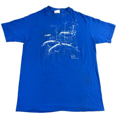 Vgt 80s Malibu Dolphins T Shirt 1987 Single Stitch Hanes Beefy T USA Blue Large