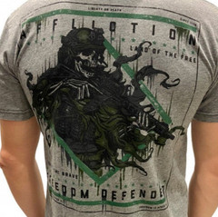 Affliction Men’s “Brave Freedom” short sleeve crew neck grey T-shirt NWT
