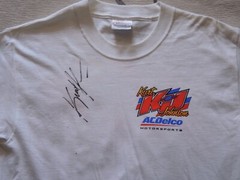 Vintage Kurt Johnson Shirt Men’s Small White 90s Graphic Shirt Racer Signature