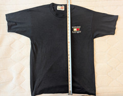 Vtg 90s Tommy Hilfiger Embroidered Lowercase Spellout Black Tee Shirt Large
