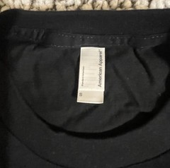 American Apparel Fine Jersey 100% Combed Cotton T-Shirt Black Small Made In USA
