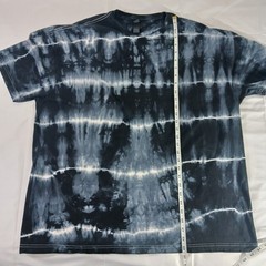 Striped Tie Dye T Shirt Unisex Adult 3XL Black White Gildan Softstyle Cotton New