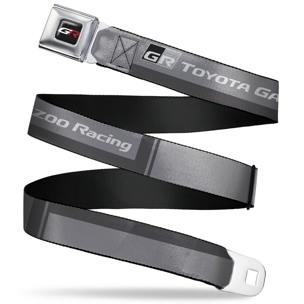 Toyota Belt, Seatbelt Buckle Belt, Toyota Gazoo Racing GR Logo and Text Grays…