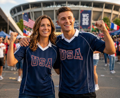 Custom USA Soccer Shirt, Personalized Name Number Sports Fan Tee