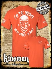I’m The Infidel Allah Warned You About 2-Sided T-Shirt / American Flag USA Army