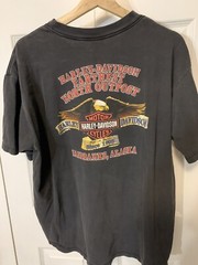 Rare Harley Davidson Mens Sz XL FAIRBANKS ALASKA OUTPOST Wolf DOUBLE SIDED