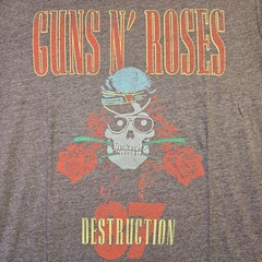 LUCKY BRAND Guns n Roses Mens Large Brown Casual Metal Music Rock Skull NWT