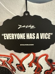 Evil Vice White Red 2X-Large T-shirt Brand New Red Tag