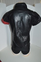 Rare Mens Vintage Tom of Finland Short Sleeved Leather Shirt Size S
