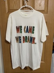 Vtg Party Porcelain God T-shirt NOS SS Mens L Colorful Joe Blow T’s Drinking