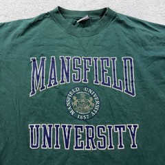 Gear For Sports Mansfield University T-Shirt XXL Green Vintage 90s Made in USA