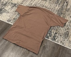 Vintage 80s Brown Blank T Shirt—BVD 100% Cotton MADE IN USA—Single Stitch XL