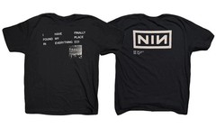 NIN Nine Inch Nails Peel It Back Tour 2026 Vessel Lyric T-Shirt