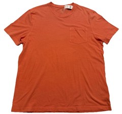 J.CREW Men’s Vintage-Wash Coral Orange Cotton Pocket T-Shirt Large BW379 NWT NEW
