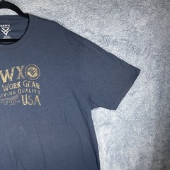 Hawx Men’s Blue Short Sleeve Work Gear USA Size 2XL Everyday Casual Cotton Blend