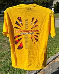 VTG 2006 The Rolling Stones Bigger Bang Tour Tee Mens L Rare Yellow Band Shirt