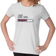 Love Loading Funny Cute Valentine’s Day Gift Womens Top Junior Graphic Tee
