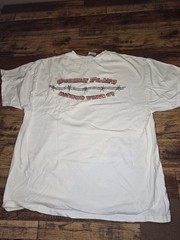 Vintage 2000s Steely Flats Barbed Wire Company Pocket T Shirt Workwear White XL