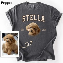 Custom Dog Face Comfort Tee Shirt Personalized Pet Portrait Gift T-