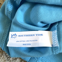 Southern Tide Mens Take The Helm SS Graphic T-Shirt Aquarius Blue Size Large NWT