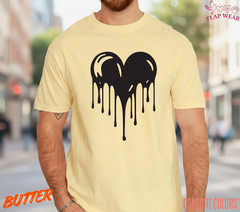 Unisex Dripping Heart Love T shirt Men T shirt Women valanity day Romantic
