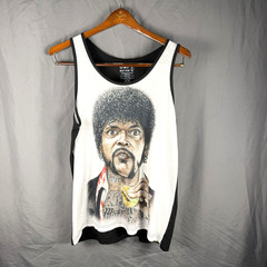 OAF Nation Pulp Fiction Jules Tank Top Medium USA Made Samuel L Jackson Graphic