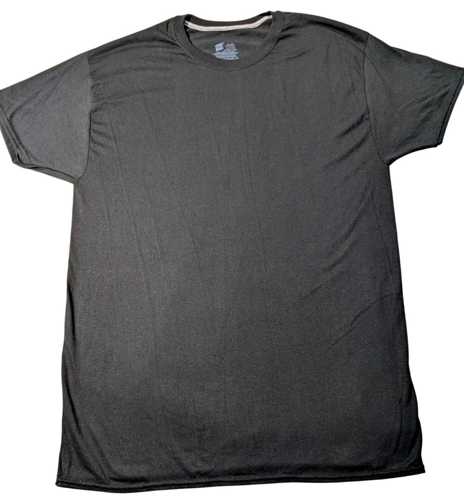 Hanes Mens XL Black T-Shirt Lightweight Soft Comfortable Casual Wear NWOT