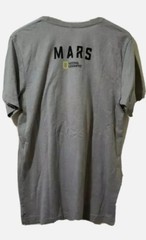 Canvas Graphic Tee Mens L Gray Short Sleeve National Geometric Mars