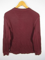 NEW Dawson & Brooks Thermal Henley Shirt Men Medium Burgundy American Heritage