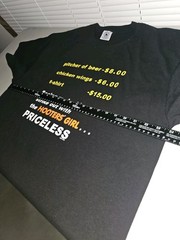 Vintage 2000 Hooters Priceless Funny Xl Mens Black Graphic Logo Short Sleeve Tee
