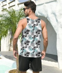 Mens Beach Tank Tops Fashion Graphic Quick Dry Sleeveless Shirt for Beach