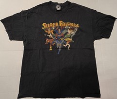 VTG DC Comics Super Friends Junk Food T-Shirt XL Superman Batman Wonder Woman