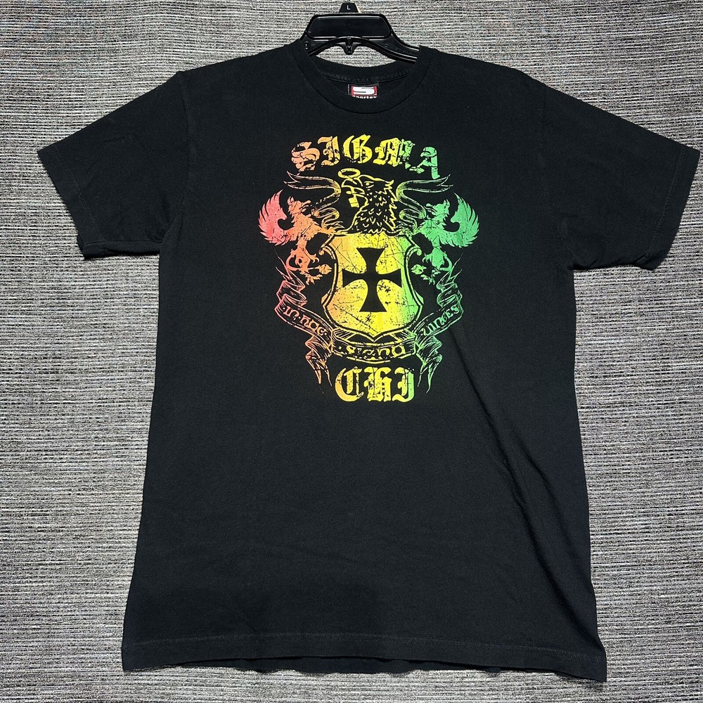 Sigma ELD T Shirt Men’s L Black Made in USA Short Sleeve RARE