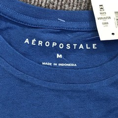 Aeropostale Shirt Mens Medium Blue USA Registered Trademark Graphic Tee Tagless