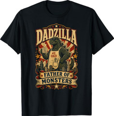 Dad Zilla Japanese Monster Funny Fathers Day Kaiju Daddy T-Shirt