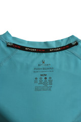 Spyder Men’s T-Shirt Aqua Blue UPF30+ Rash Guard L/S (S01A)