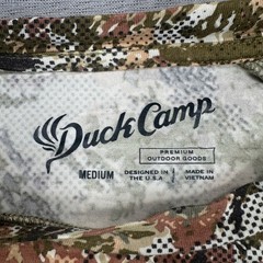 Duck Camp Long Sleeve Shirt Mens Medium Bamboo Crew Early Season Wetland Camo