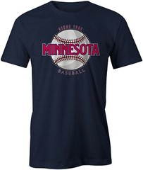 Minnesota Baseball Est 1961 Navy Blue & Red Fan T-Shirt