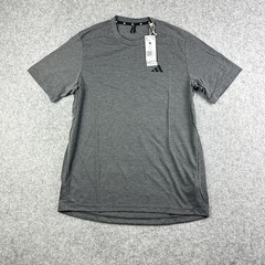 Adidas Shirt Mens M Charcoal Performance Tee Outdoor Active Sports S/S Crew NEW