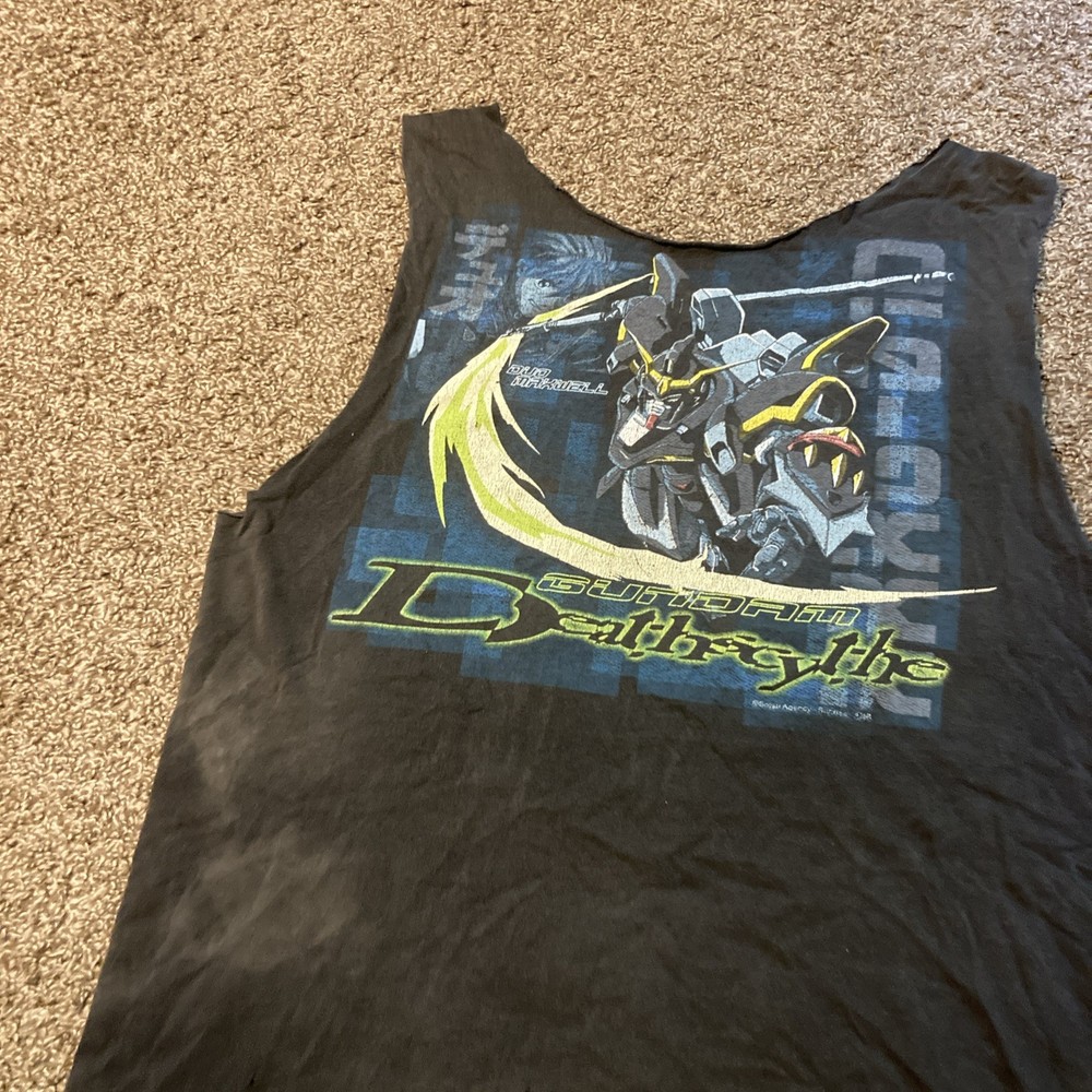 Chopped Vintage 90s Y2K Deathscythe Gundam Duo Maxwell XL T Shirt Anime Cartoon