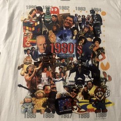 Vintage Decade Rap 80s History Large Mario 1980-1989 Pop Culture Jordan T Shirt